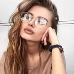 EP New Designer Woman Glasses Optical Frames Metal Round Glasses Frame Clear lens Eyeware Black Silver Gold Eye Glass