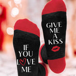 Letter Print Color Block Tube Stockings