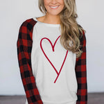 Buffalo Plaid Long Sleeve Sweatshirt