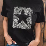Merry Christmas Santa Clause Print Short Sleeve Graphic Tee