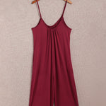 Spaghetti Straps Wide Leg Pocketed Jumpsuits