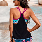 Printed Lined Tankini Swimsuit