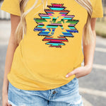 Letter Graphic Print Short Sleeve Tee