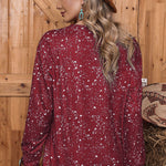 Navy Tie-dyed Crew Neck Pullover Sweatshirt