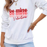 Letter Desert Hat Print Long Sleeve Black Sweatshirt