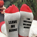 Letter Print Color Block Tube Stockings