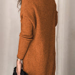 Turtleneck Long Sleeve Knitted Sweater Dress