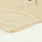 Splicing Buttoned Knitted Long Sleeve Sweater