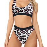 Athletic Striped Tank High Waist Bikini