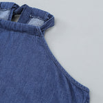 Halter Neck Denim Tank Top