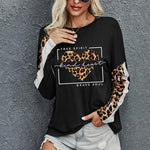 Long Sleeve Top with Leopard Print