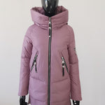 Casual hooded women winter coat parka Zipper pocket padded jacket coat ladies cotton warm coat female