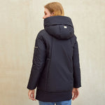 Casual hooded women winter coat parka Zipper pocket padded jacket coat ladies cotton warm coat female