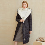 Hooded parkas coat women New warm cotton long winter coat jacket Ladies office padded jacket female