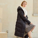 Hooded parkas coat women New warm cotton long winter coat jacket Ladies office padded jacket female