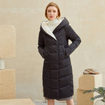 Hooded parkas coat women New warm cotton long winter coat jacket Ladies office padded jacket female