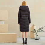 Hooded parkas coat women New warm cotton long winter coat jacket Ladies office padded jacket female