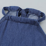 Halter Neck Denim Tank Top