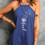 Halter Neck Denim Tank Top