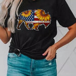 Letter Graphic Print Short Sleeve Tee