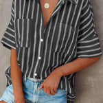 Pocketed Striped Shirt