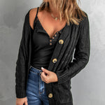 Button Pocket Knit Cardigan