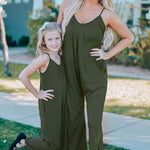 Spaghetti Straps Wide Leg Pocketed Jumpsuits