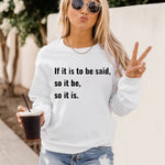 Letter Desert Hat Print Long Sleeve Black Sweatshirt