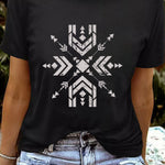 Merry Christmas Santa Clause Print Short Sleeve Graphic Tee