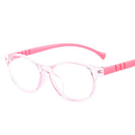 EP new children's anti-blue light flat mirror baby retro elliptical frame jelly color children's net class glasses
