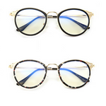 EP Anti-blue radiation glasses Korean version hollow ladies simple goggles to see computer mobile phone glasses flat lens