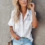 Pocketed Striped Shirt