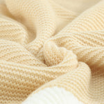 Splicing Buttoned Knitted Long Sleeve Sweater