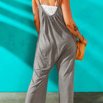 Spaghetti Straps Wide Leg Pocketed Jumpsuits