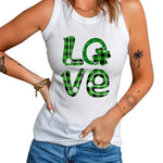 Solid Apricot Round Neck Ribbed Tank Top