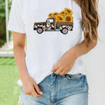 Merry Christmas Santa Clause Print Short Sleeve Graphic Tee