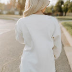 Letter Desert Hat Print Long Sleeve Black Sweatshirt