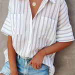 Pocketed Striped Shirt