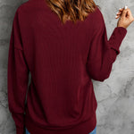 Ribbed Zip Knit Top
