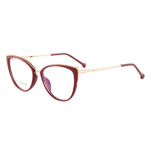 EP Cat eye anti-blue light flat lens European and American glasses TR frame