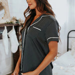 Print Satin Short Sleeve Shirt and Shorts Pajama Set