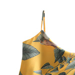 Women  Wear 2022 Spring New Temperament Printed Swing Collar Slim Fit Slit Suspender Skirt