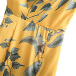 Women  Wear 2022 Spring New Temperament Printed Swing Collar Slim Fit Slit Suspender Skirt