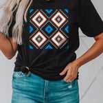Letter Graphic Print Short Sleeve Tee