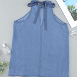 Halter Neck Denim Tank Top