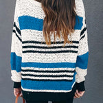 Loose Fit Striped Pattern Sweater