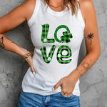Solid Apricot Round Neck Ribbed Tank Top