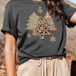 Merry Christmas Santa Clause Print Short Sleeve Graphic Tee