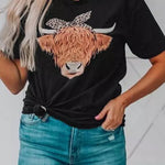 Merry Christmas Santa Clause Print Short Sleeve Graphic Tee