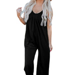 Spaghetti Straps Wide Leg Pocketed Jumpsuits